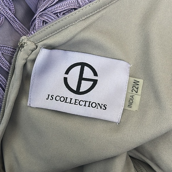 JS Collections Soutache Boatneck Bell Sleeve Cocktail Dress in Royal Sky Sz 22W - Picture 5 of 12